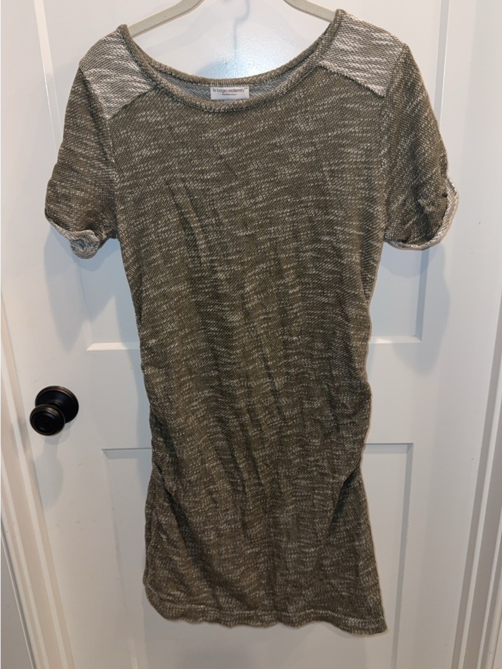 Maternity Short Sleeve Knit Tunic Dress